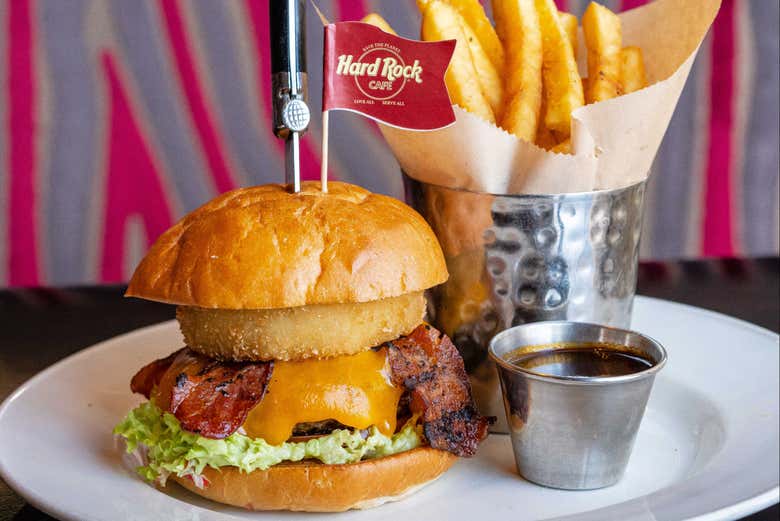 O clássico hamburguer do Hard Rock